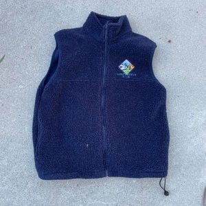 Fleece Zip-Up Vest cool RV Park Embroidered Design